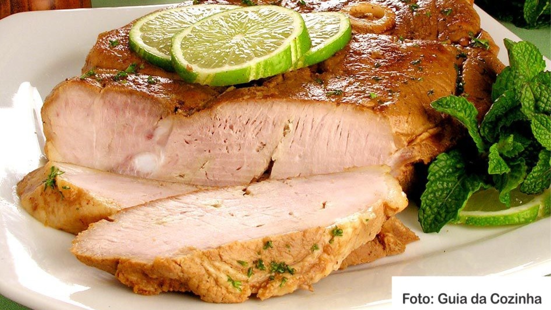 Imagem da receita Pernil Suíno com alho e hortelã