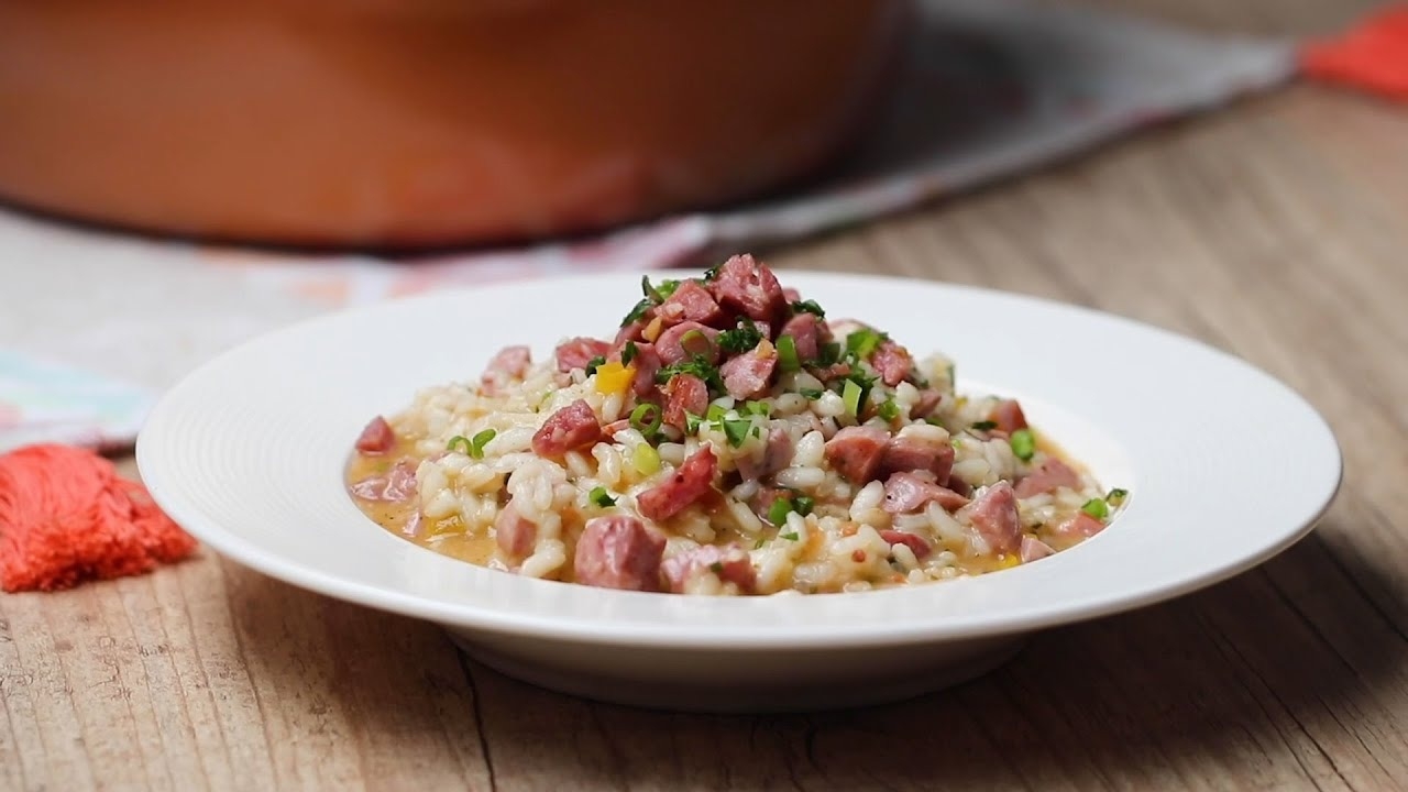 Risoto com Linguiça Apimentada